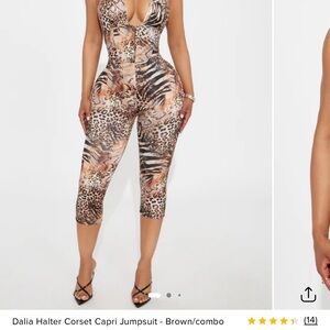 Fashion nova capri jumpsuit